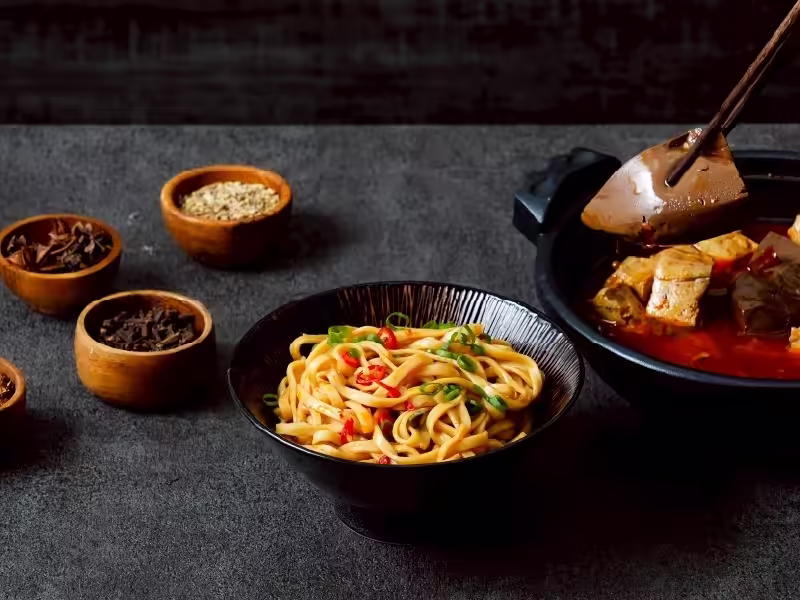 日曬乾拌麵情境