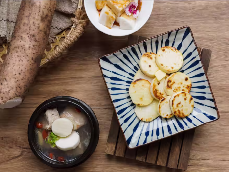 綿密細緻的人蔘山藥料理特寫