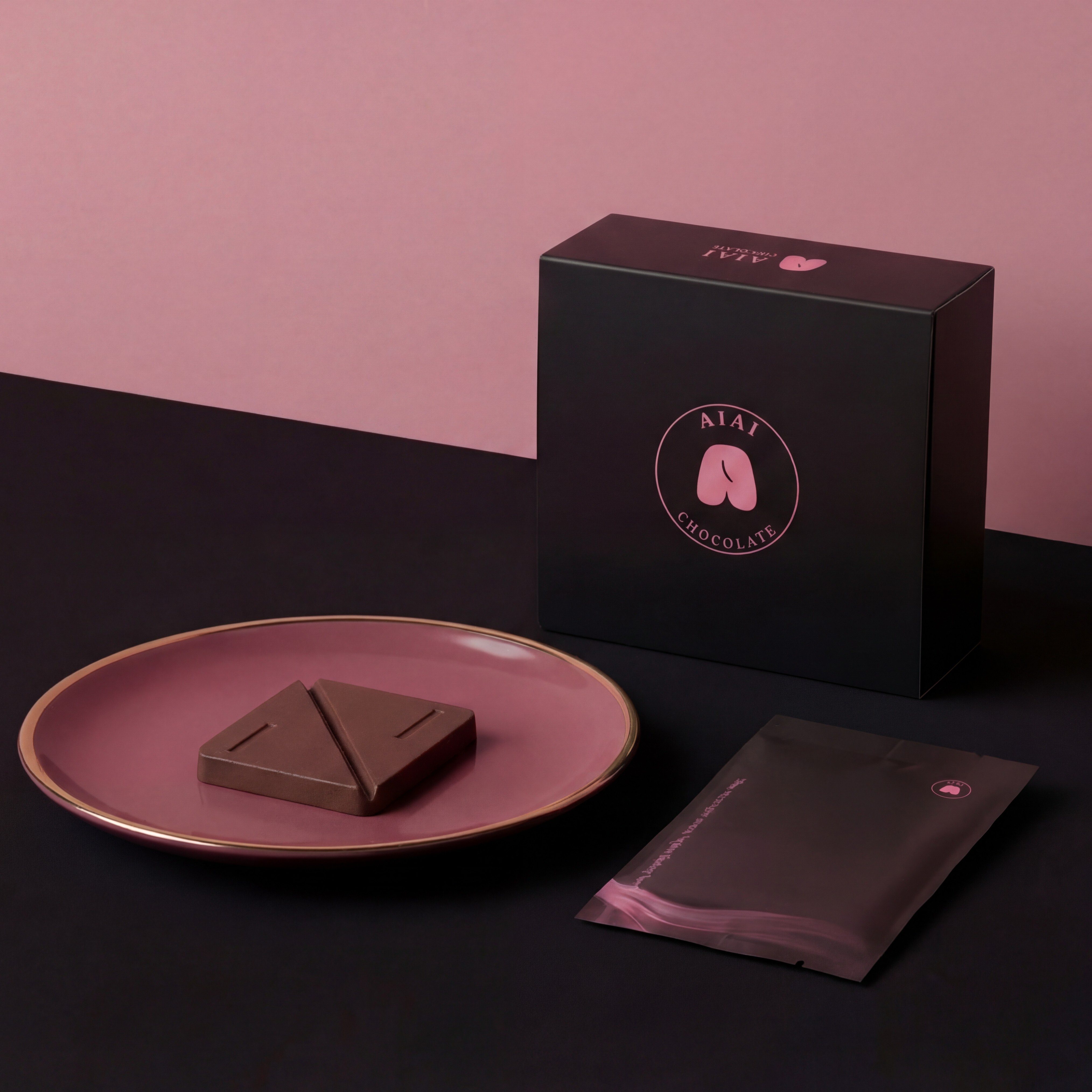 黑巧克力近拍示意